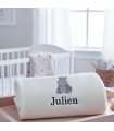 Drap de bain enfant personnalisé – Motif Hippopotame & Prénom (70x140 cm)