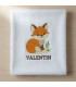 serviette de bain personnalisée motif renard