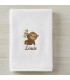 serviette de bain motif animal et personnalisée