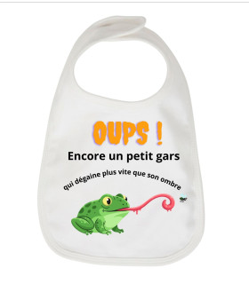 bavoir bébé motif grenouille