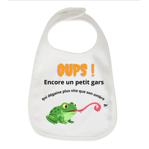 bavoir bébé motif grenouille