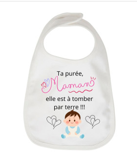 bavoir rigolo purée de maman