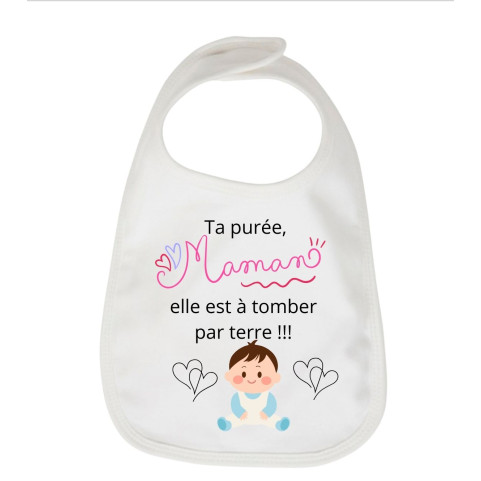 bavoir rigolo purée de maman