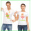 Duo de Tee-shirts Personnalisés Couple "Fou d'amour" - Cochon &amp; Chat