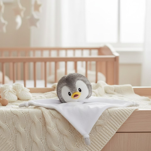 doudou pingouin bébé personnalisé broderie