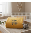 Drap de Bain Bébé Jaune – Éponge 500g Brodé Prénom