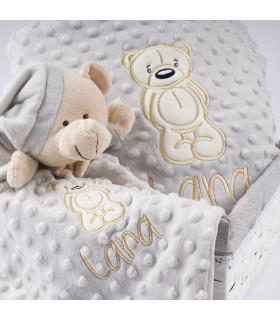 coffret naissance ours brodé