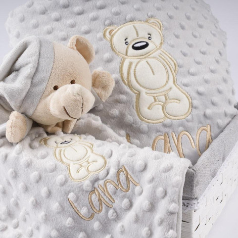 coffret naissance ours brodé