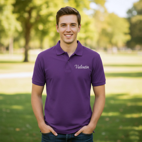 polo brodé manches courtes brodé prénom