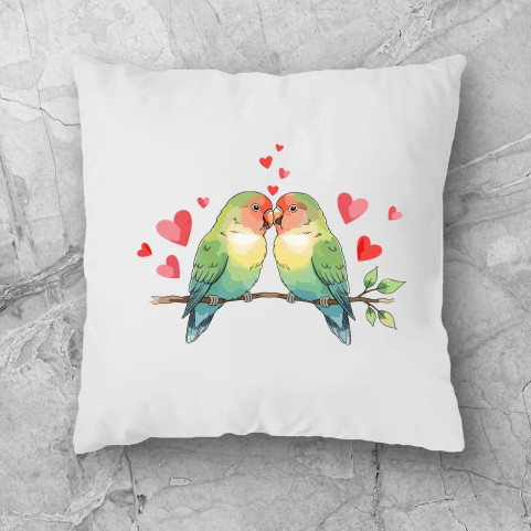 Coussin tendance birds in love