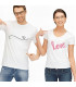 Duo de Tee-shirts Couple "LOVE" - Design Moderne