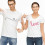 Duo de Tee-shirts Couple "LOVE" - Design Moderne