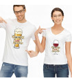 Duo de Tee-shirts Couple "Les Serveurs" - Bistrot & Convivialité
