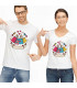 Duo de Tee-shirts Couple "Accro au Shopping" - Humour & Dérision