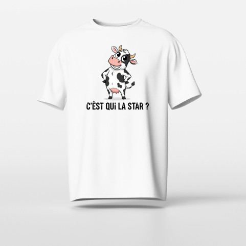 tee shirt vache la star