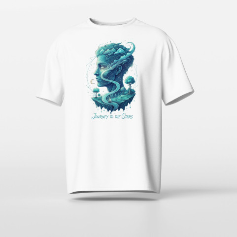 Tee-shirt Homme "Journey to the Stars" - Design Bleu & Cosmique