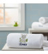 drap de bain brodé animal jungle
