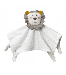 doudou mouchoir lion brodé