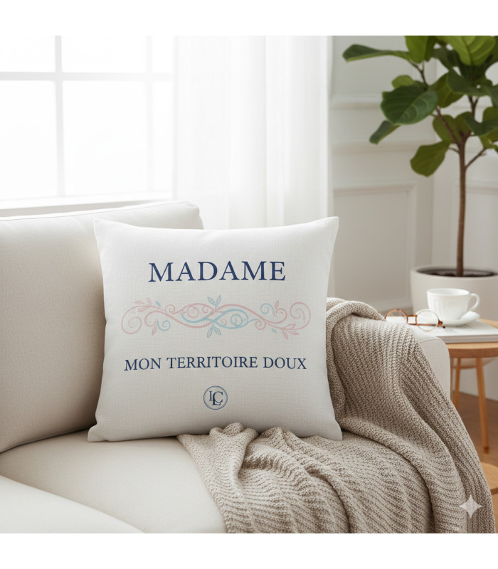 Housse de Coussin "Madame" – Déco Chic & Personnalisée