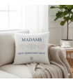 Housse de Coussin "Madame" – Déco Chic & Personnalisée