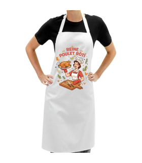 tablier de cuisine la reine du poulet personnalisé