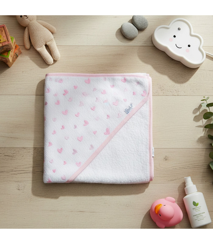 Cape de Bain Personnalisée 80x80 cm – Sortie de Bain en Pur Coton