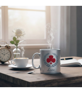 mug argent personnalise