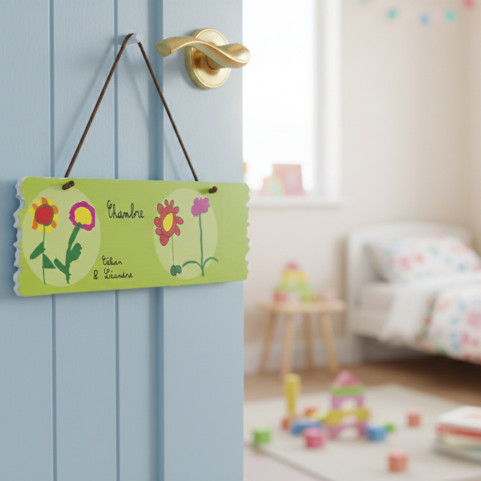 plaque de porte personnalisée dessin