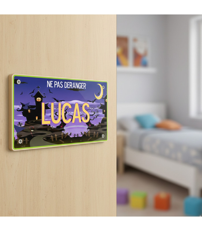 Plaque de Porte Personnalisée – Texte et Prénom au Choix