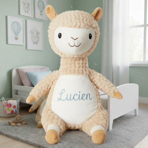 L'Alpaga Nuage – Peluche personnalisée brodée au prénom