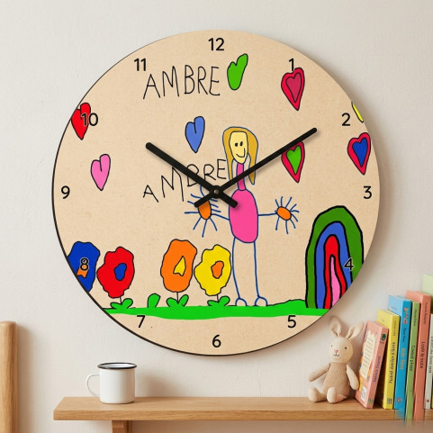 horloge ronde popart