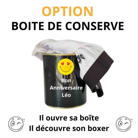 option boite de conserve avec son boxer