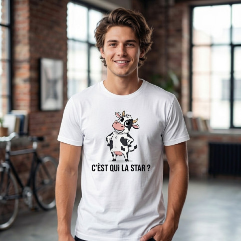 tee shirt homme rigolo la vache