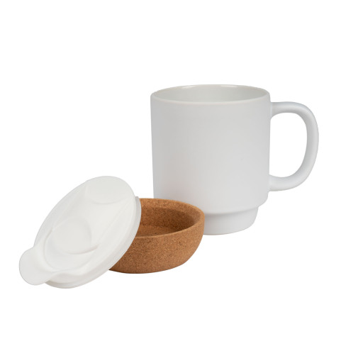 Le Mug avec Base en Liège Personnalisé avec le Dessin de votre Enfant