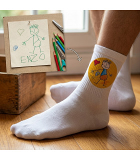 chaussettes personnalisées avec dessin enfant