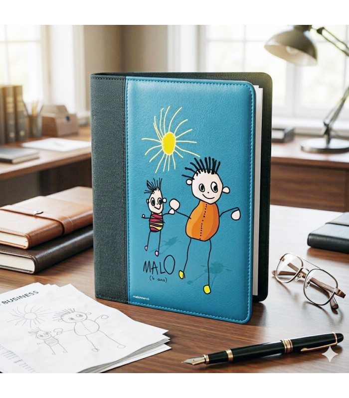 Porte-Documents Personnalisé Dessin d'Enfant - Cadeau Maîtresse & Bureau