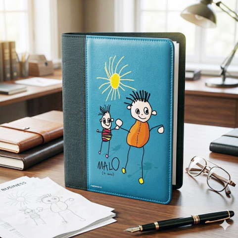 porte document personnalisé avec un dessin enfant