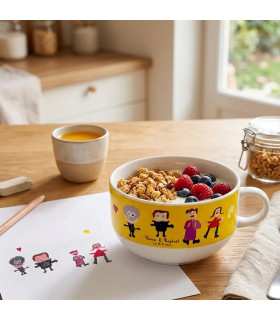 bol petit déjeuner personnalisé avec dessin d'enfant