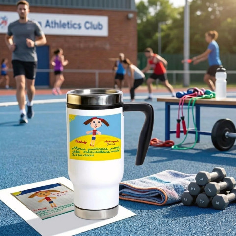 mug thermo personnalisé avec dessin d'enfant