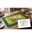 Tapis de Belote Personnalisé Dessin Enfant - 40x60 cm - Cadeau Grand-Parents