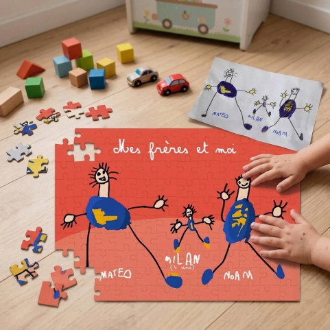 puzzle enfant personnalisé avec un dessin enfant sublimé