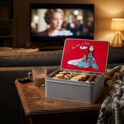 boite metal rectangle personnalisée avec un dessin enfant