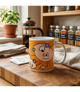 mug blanc personnalisé avec dessin enfant