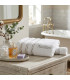 drap de bain blanc luxe brodé
