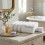 Drap de Bain de Luxe Blanc Brodé – 100% Coton Moelleux