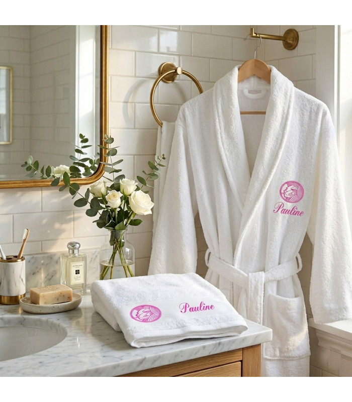 Drap de Bain Signe Astrologique Lion – Brodé et Personnalisé