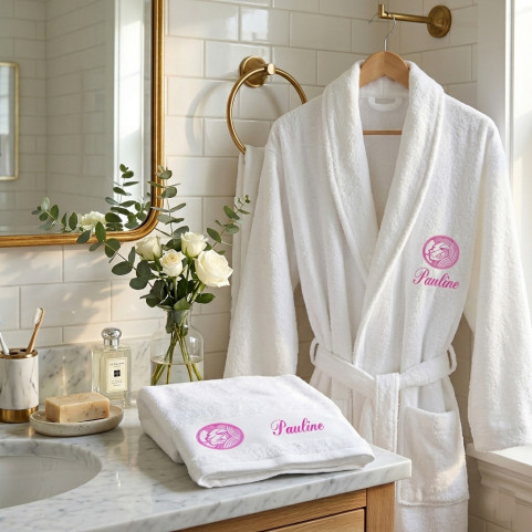 linge de bain personnalisé signe du lion