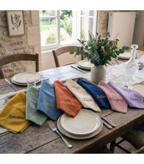 serviette de table personnalisée