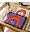 Set de Table Verre Personnalisé avec Dessin d'Enfant (20x25 cm)