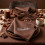 Serviette de Table Marron Chocolat Broderie Or - Coton ou Lin Personnalisée